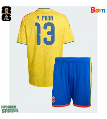 Colombia Yerry Mina #13 Replika Babytøj Hjemmebanesæt Børn VM 2026 Kortærmet (+ Korte bukser)